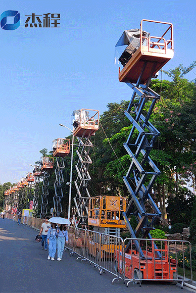 10米剪叉式升降机出租应用