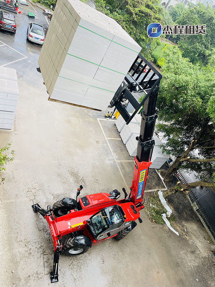 伸缩臂叉装车出租用于1.6吨加气砖高效搬运直达三楼