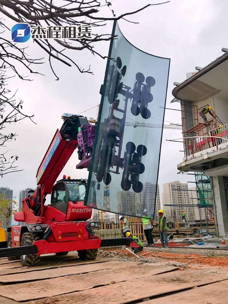 弧形玻璃吸盘车出租应用案例